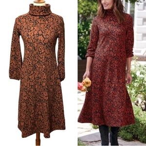 XSP NWT 
Soft Surroundings Royale Maxi Turtle Neck  Long Sleeve Maxi Dress